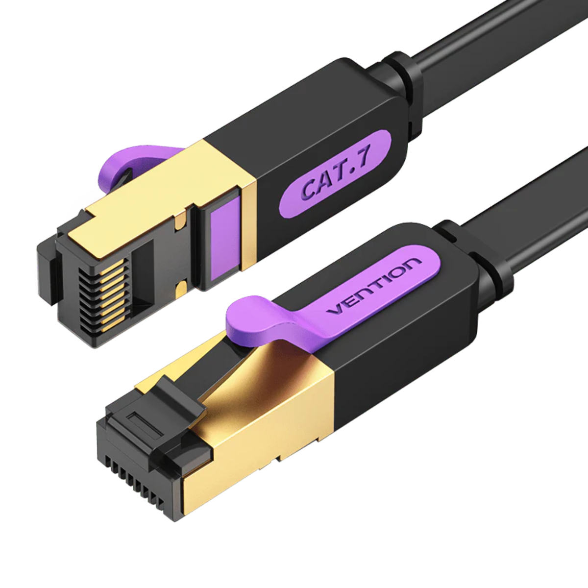 Vention Cat7 Flat Patch Cable Black 10m