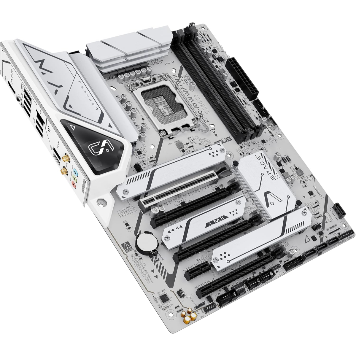 ASUS Z790-AYW WiFi W II Intel Z790 (LGA 1700) ATX Motherboard with PCIe® 5.0, 3X M.2, 12+1 DrMOS, DDR5, WiFi 6, 2.5Gb LAN, HDMI, USB 10Gbps Type-C®, USB 10Gbps Type-C®, Thunderbolt™, USB4®, Aura Sync