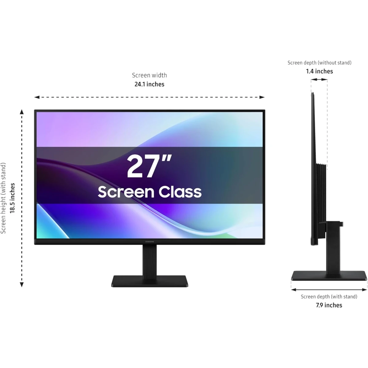 Samsung 27" S3 (S32GF) IPS Full HD 120Hz , Flicker Free, Eye Saver Mode AMD FreeSync HDMI & D-Sub Interface , Black