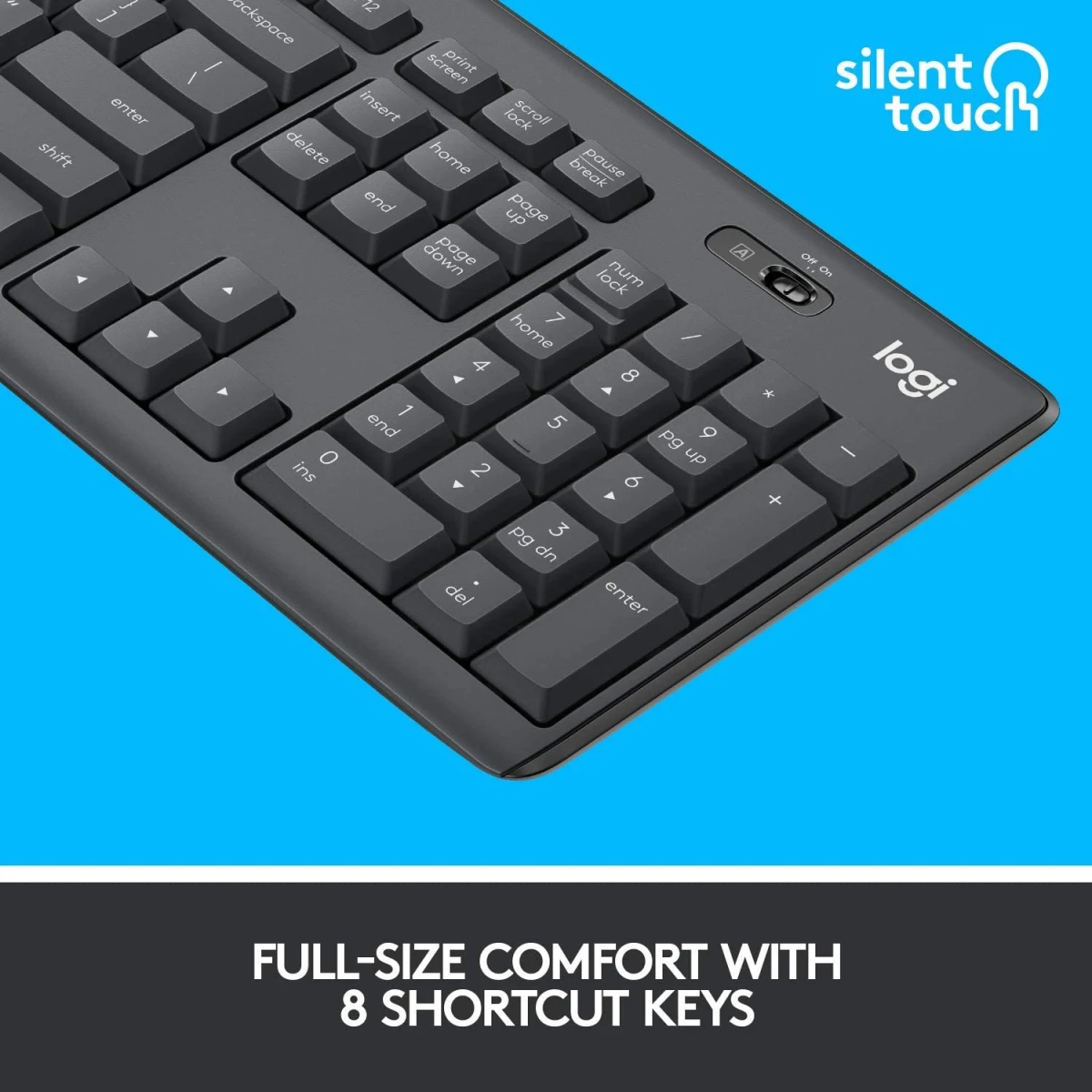 Logitech MK295 Wireless Mouse & Keyboard w/ SilentTouch Technology