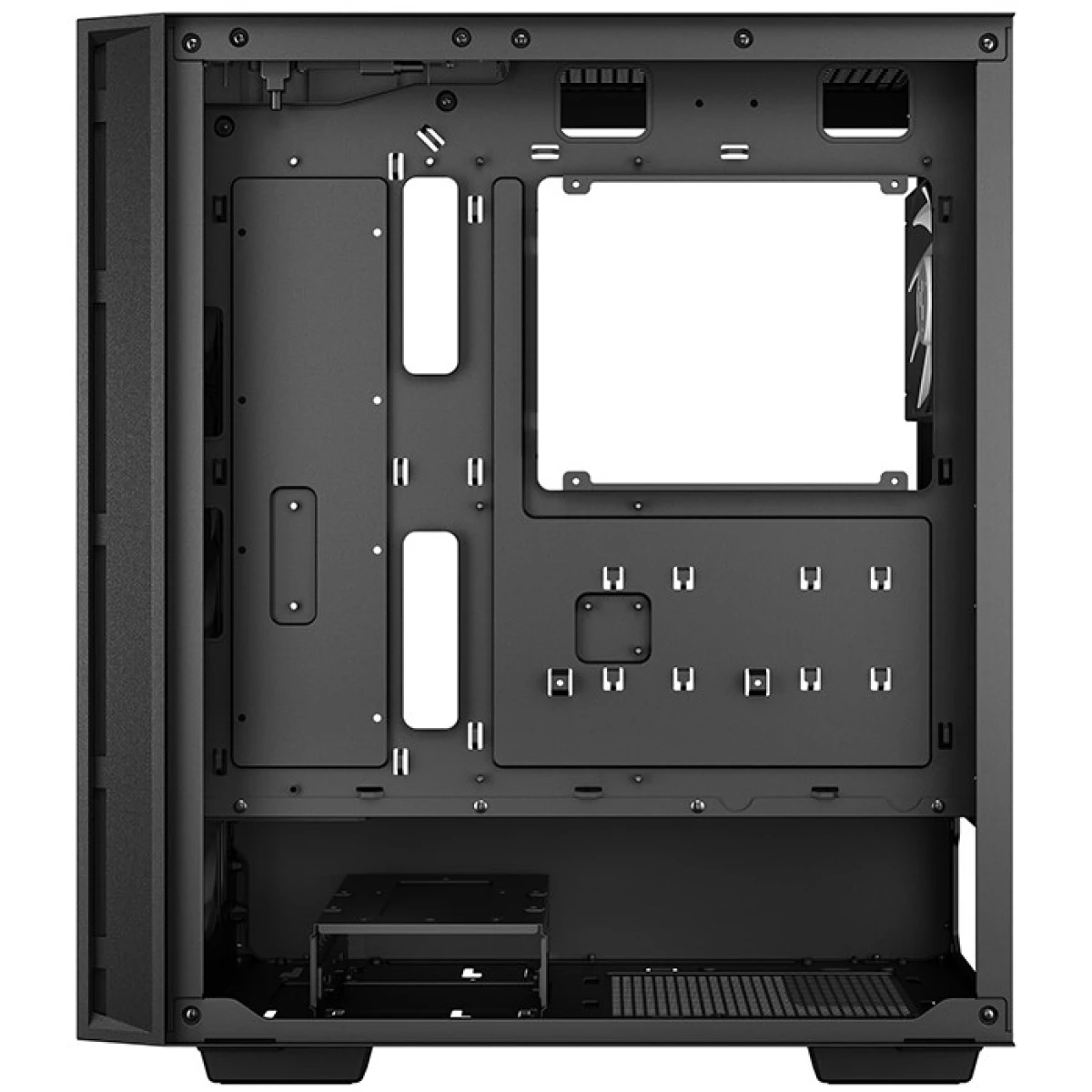 Deepcool MATREXX 55 V4 Mid Tower Tempered Glass LED Strip w/ 3x140mm + 1x120mm ARGB Fans - Black
