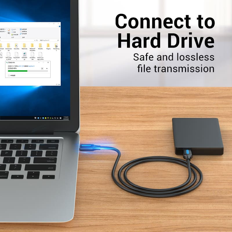 Vention USB 3.0 A Male to A Male  Cable 2M Black PVC Type