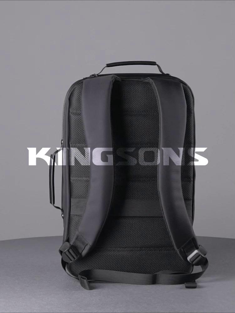 Kingsons KS3223W Laptop Waterproof Backpack 15.6 Inch with Charging Port