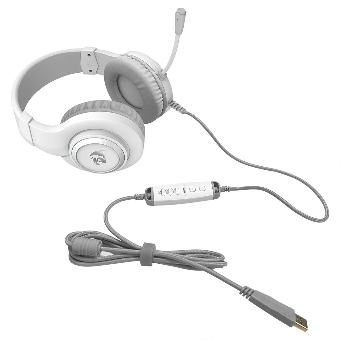 Headset Redragon H371 RGB Hylas Branco USB