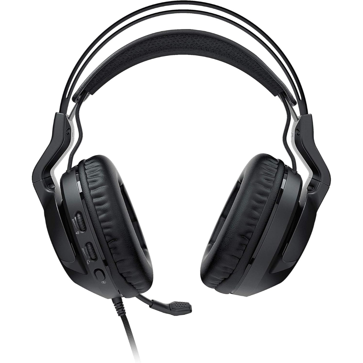 ROCCAT Elo 7.1 USB PC Gaming Headset, Surround Sound with AIMO RGB Lighting, Wired Computer Headphones, Detachable Noise Cancelling Microphone, Lightweight, 50mm Drivers - Black