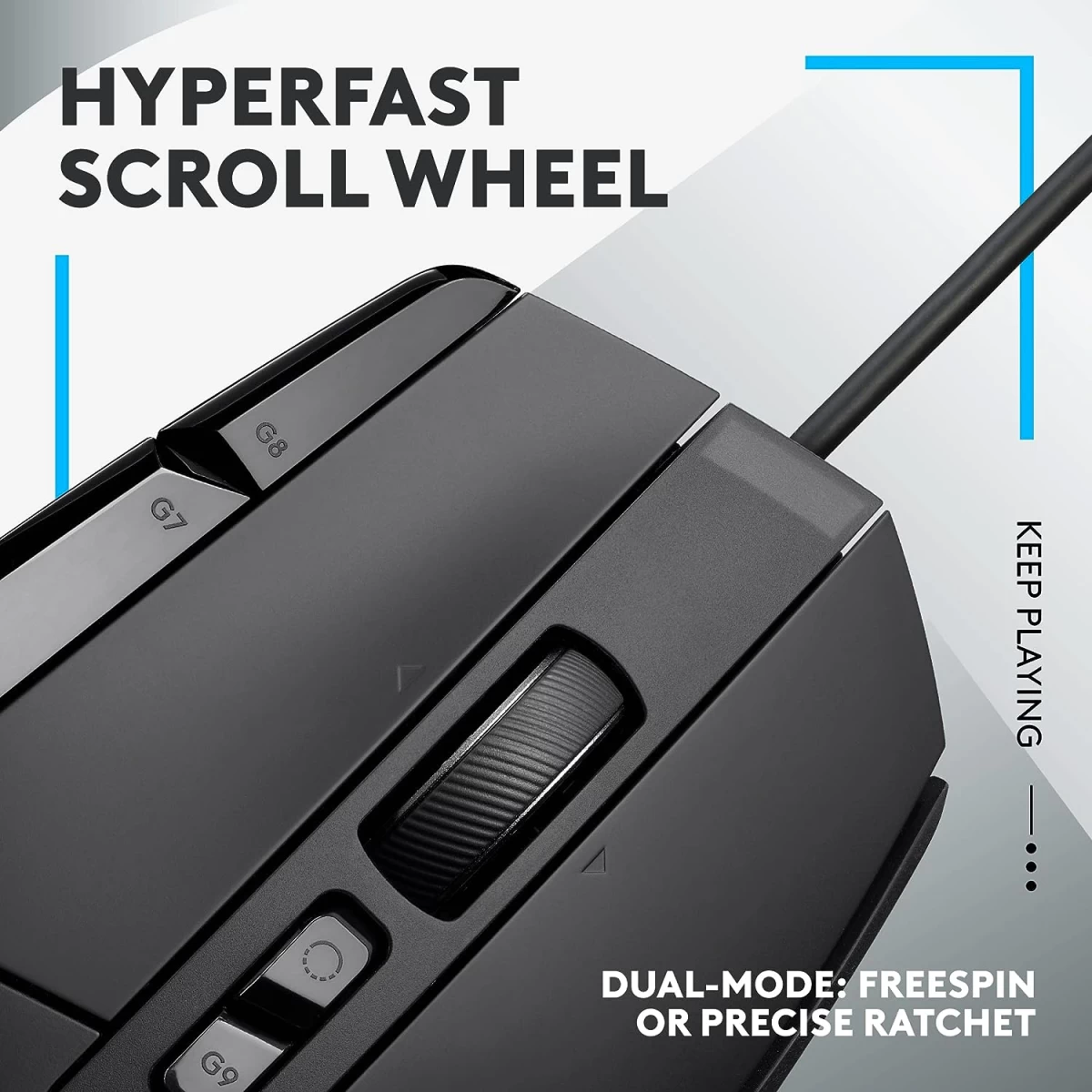 Logitech NEW G502 X HERO 25K Sensor Wired LIGHTFORCE Hybrid Optical-Mechanical Primary Switches For PC macOS & Windows , Black