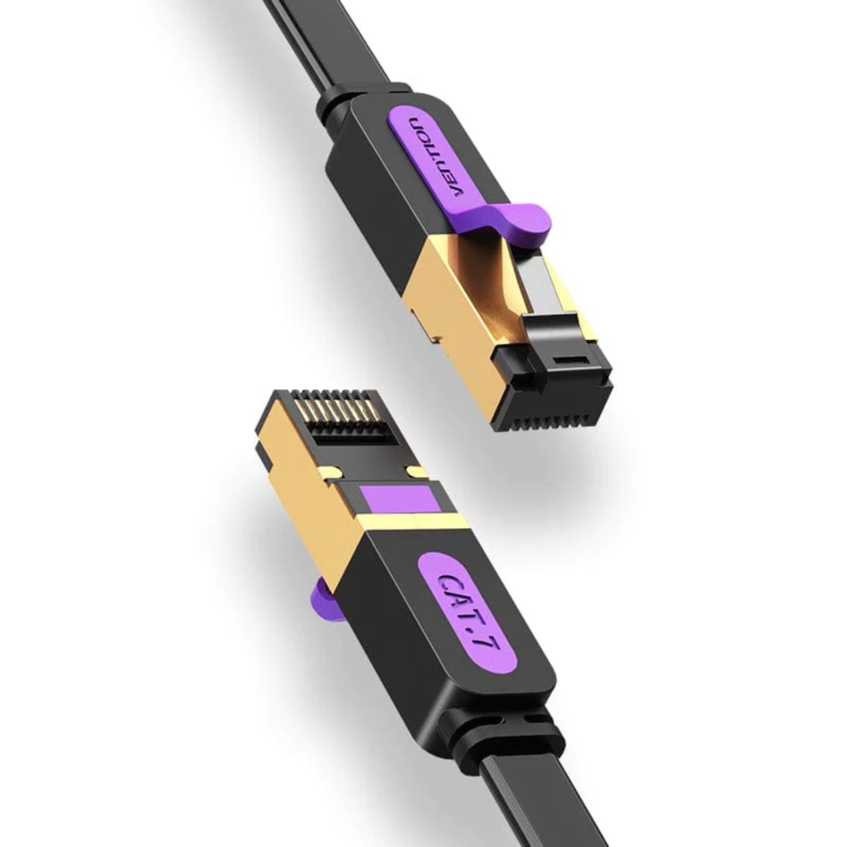 Vention Cat7 Flat Patch Cable Black 3m