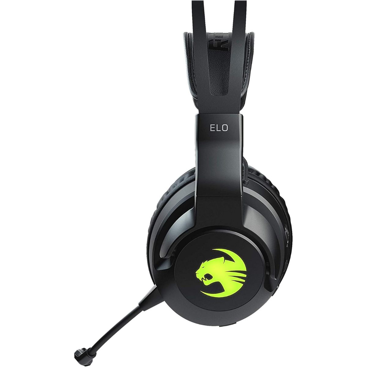 ROCCAT Elo 7.1 Air PC Wireless Gaming Headset, Surround Sound Headphones with Detachable Noise Cancelling Microphone, 50mm Drivers, 24 Hr Battery Life, RGB Lighting, Black