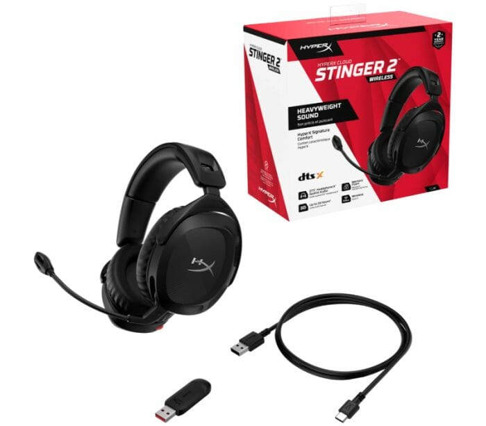 HyperX Cloud Stinger 2 Wireless Gaming Headset up to 20 Hours Battery & 20m w/ Range USB Dungle