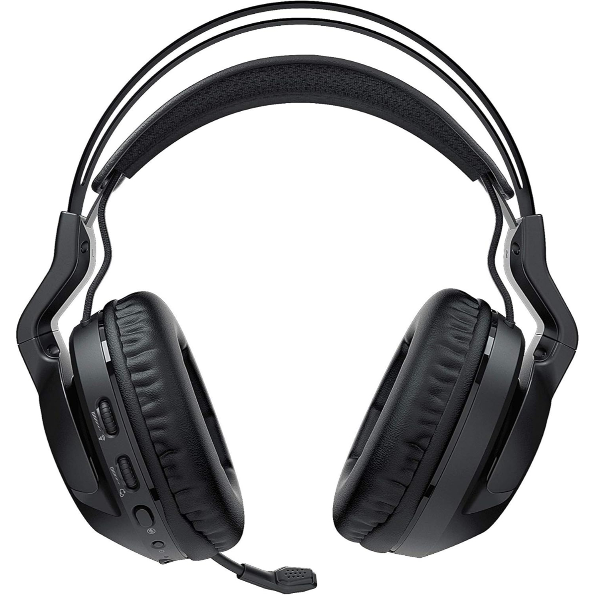 ROCCAT Elo 7.1 Air PC Wireless Gaming Headset, Surround Sound Headphones with Detachable Noise Cancelling Microphone, 50mm Drivers, 24 Hr Battery Life, RGB Lighting, Black