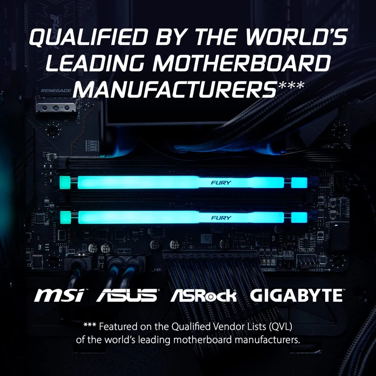 Kingston FURY Beast RGB 32GB (1 x 32GB) 5600MHz DDR5 Desktop Memory Infrared Sync Technology