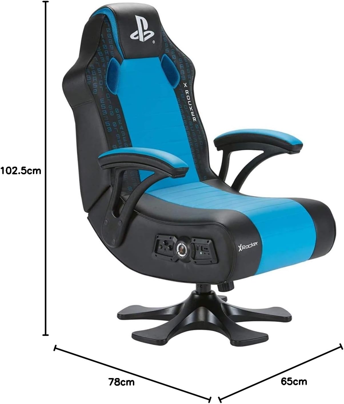 X Rocker Playstation Legend 2.1 Pedestal Gaming Chair with 2.1 Sound System, Vibration & Bluetooth