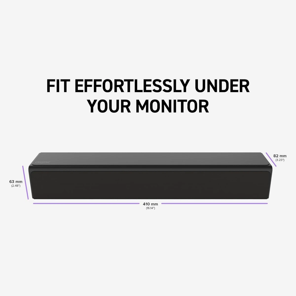 Creative Stage SE mini Compact Under-monitor Soundbar with Bluetooth 5.3 USB Digital Audio for PC & Mobile