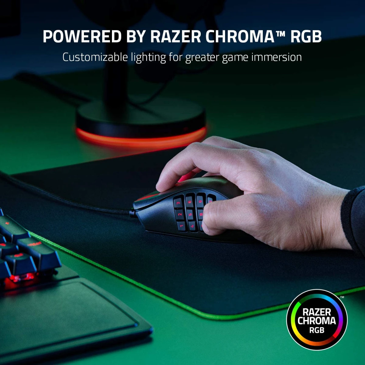 Razer Naga X Wired MMO 16K Optical Sensor 16 Programmable Buttons