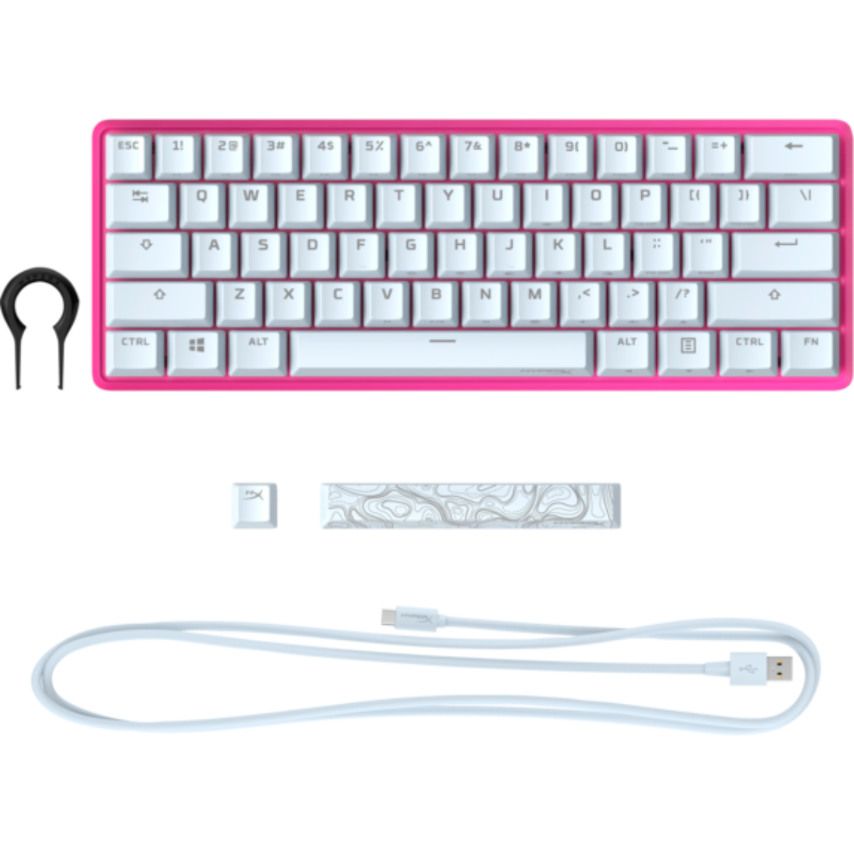 HyperX Alloy Origins 60% Small RGB Mechanical Gaming Keyboard US Layout HyperX Switches-White