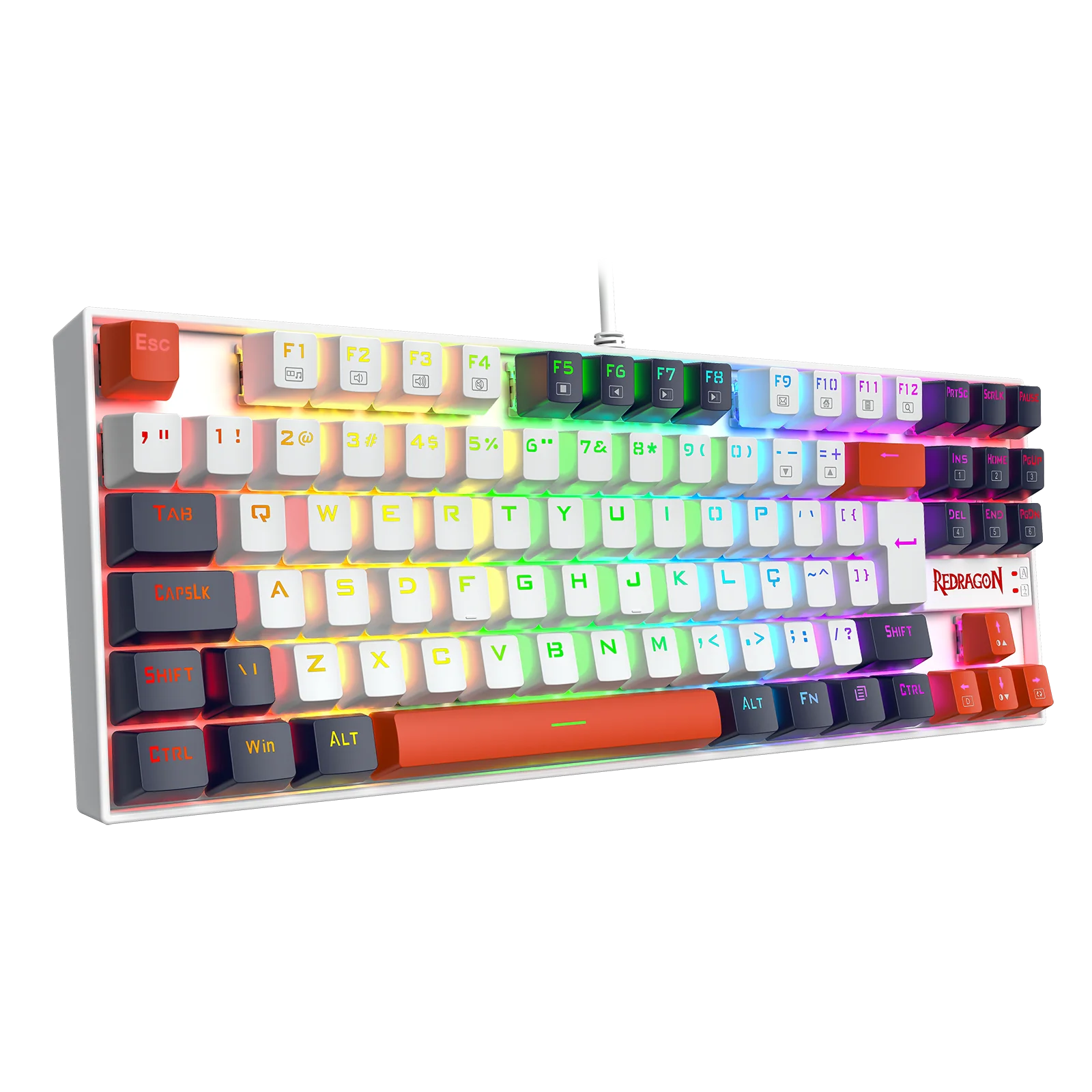 Redragon K552 Mechanical Gaming Keyboard, 87-Key Compact, LED Gaming Keyboard with Red Switches, Anti-Ghosting, Metal Frame for PC Gaming & Typing, Beginner-Friendly