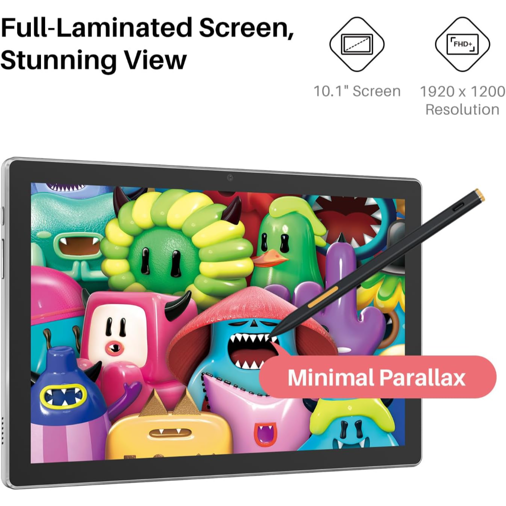 HUION Kamvas Slate 10 Standalone Drawing Tablet No Computer Needed with Full-Laminated Screen, 10.1-inch Digital Art Tablet with 4096 Levels Stylus Pen, Android 12, 8GB+128GB for Artist Beginner - alternate view