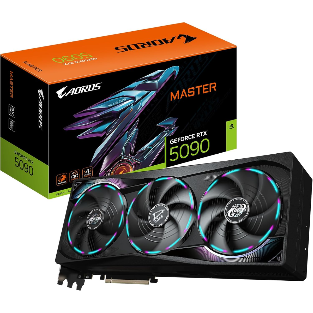 GIGABYTE AORUS GeForce RTX 5090 Master 32G Graphics Card, WINDFORCE Cooling System, 32GB 512-bit GDDR7