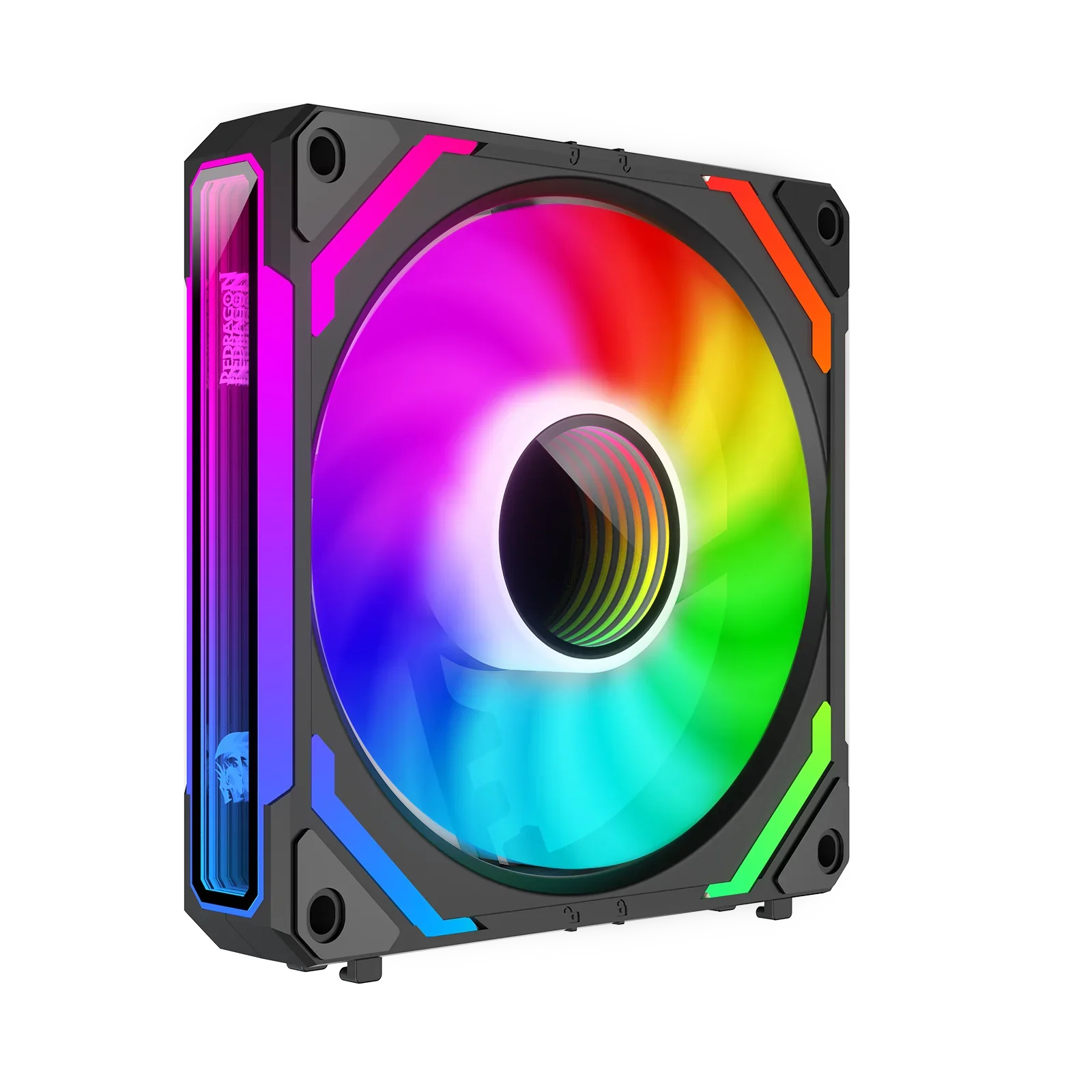Redragon GCF012 Standard 120mm ARGB PC Case Fan, Daisy-Chain Connection, 5V 3Pin ARGB Lighting, 4 Pin PWM Case Fan, for Radiator/Computer Case Cooling, 120x120x25mm, 3 Pack, Black