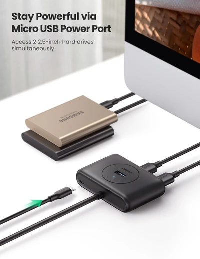 UGREEN 20291 20290 USB 3.0 HUB 4 PORTS USB SPLITTER SUPPORT 5GBPS DATA TRANSFER