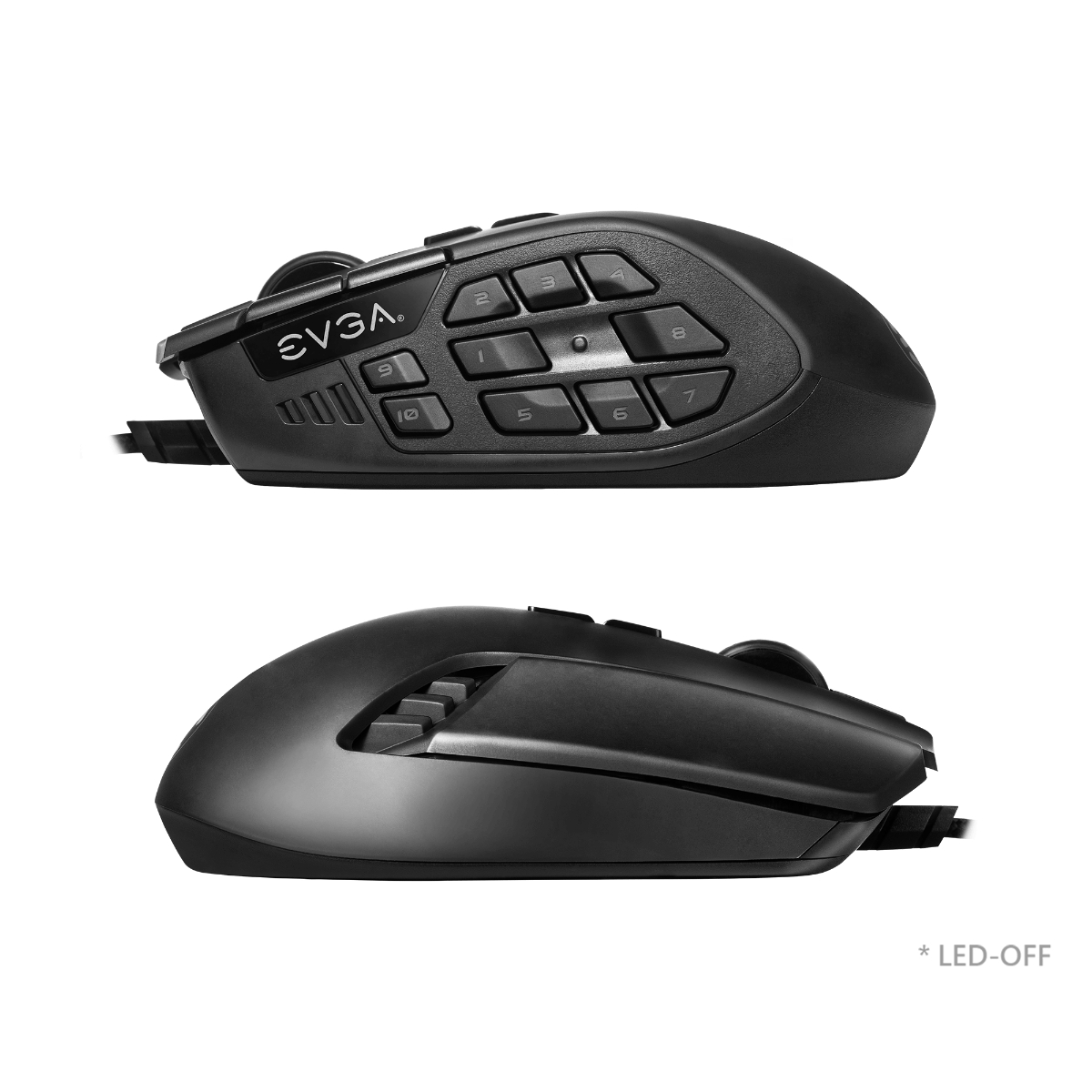 EVGA X15 MMO Gaming Mouse, 8k, Wired, Black, Customizable, 16,000 DPI, 5 Profiles, 20 Buttons, Ergonomic 904-W1-15BK-KR