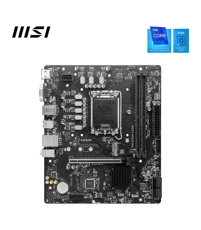 MSI PRO B760M-E DDR4 Intel 13th Gen Motherboard PCIe 4.0 DDR4 1xM.2 Gen4 x4 PCIe 4.0 Mainboard