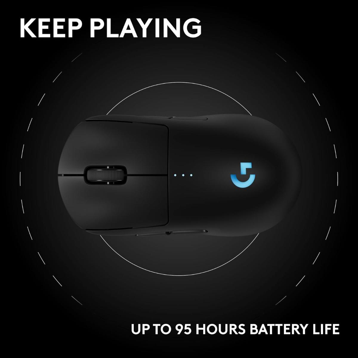 Logitech G PRO 2 Lightspeed Wireless Gaming Mouse, Right- or Left-Handed Mouse with up to 4 Customizable and Switchable Magnetic Side Buttons, 32K DPI Sensor, USB-C Charging, for PC/Mac - Black