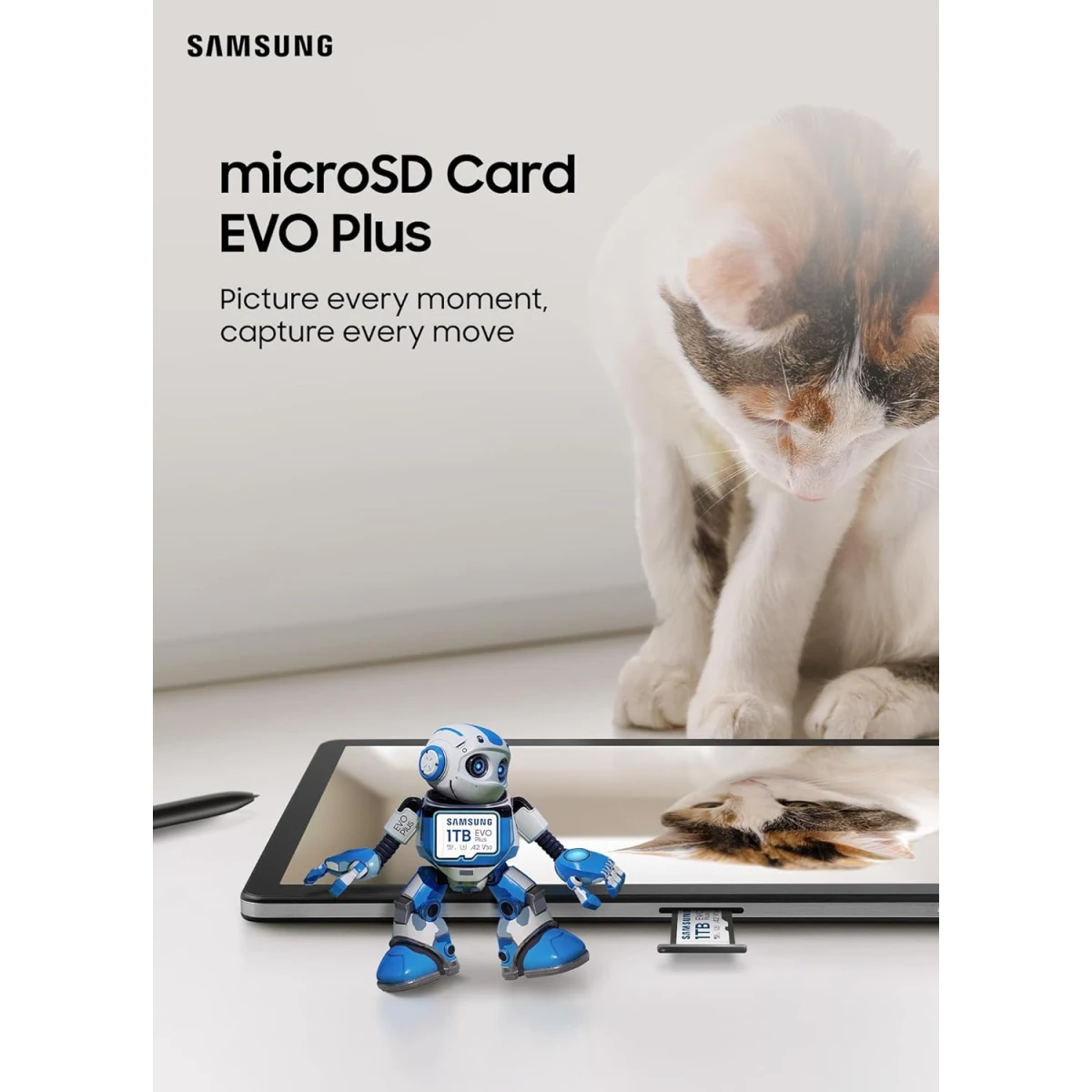 SAMSUNG EVO Plus w/ SD Adaptor 256GB Micro SDXC Memory Card Up to 160MB/s For Gaming Devices Android Tablets & Smart Phones