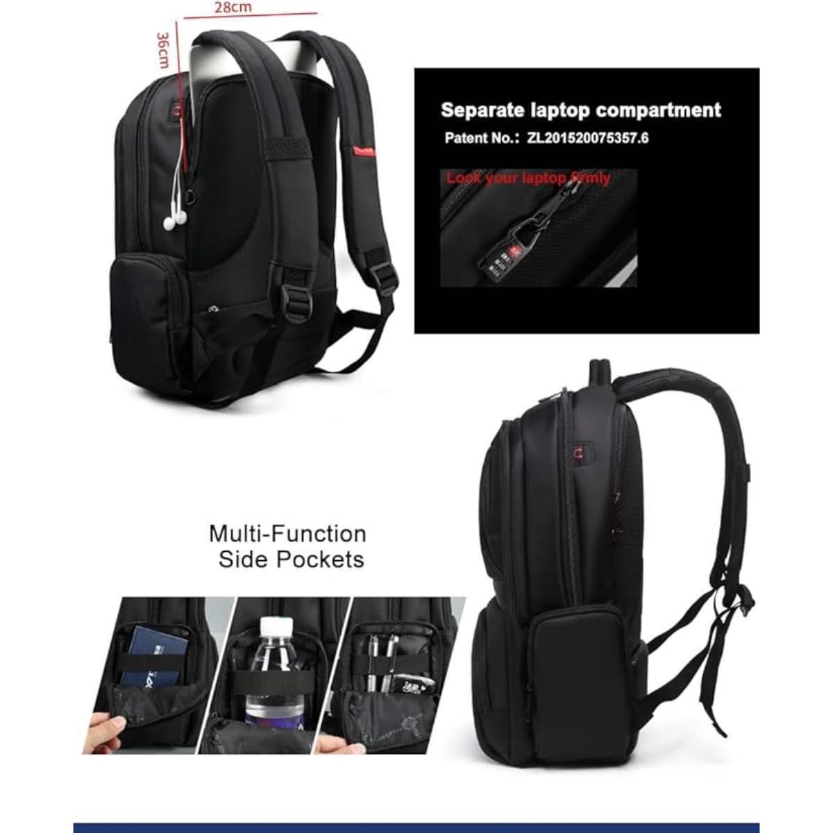 Tigernu T-B3140 Anti Theft 15.6 inch Laptop Office Backpack Bag
