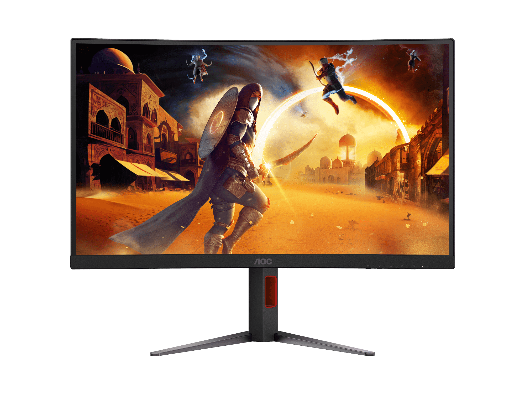 AOC CQ27G4 Gaming 27" Fast VA 2K QHD 180Hz 0.5ms HDR10 sRGB 120% Adaptive-Sync Curved Gaming Monitor Adjustable Stand w/ HDMI 2.0 & DisplayPort