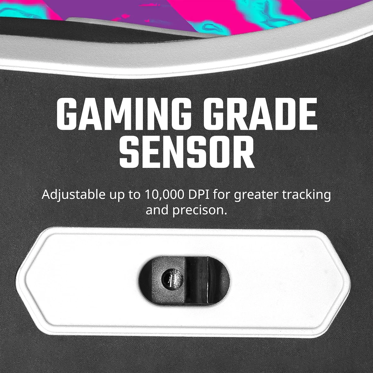 Cooler Master MM311 Wireless Gaming Mouse Adjustable 10,000 DPI Palm|Claw Grip PixArt Optical Sensor PTFE Feet RGB Lighting - White