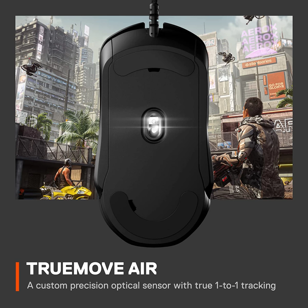 SteelSeries Rival 5 PrismSync RGB Lighting 9 Buttons 18,000 CPI TrueMove Air Optical Sensor - Black