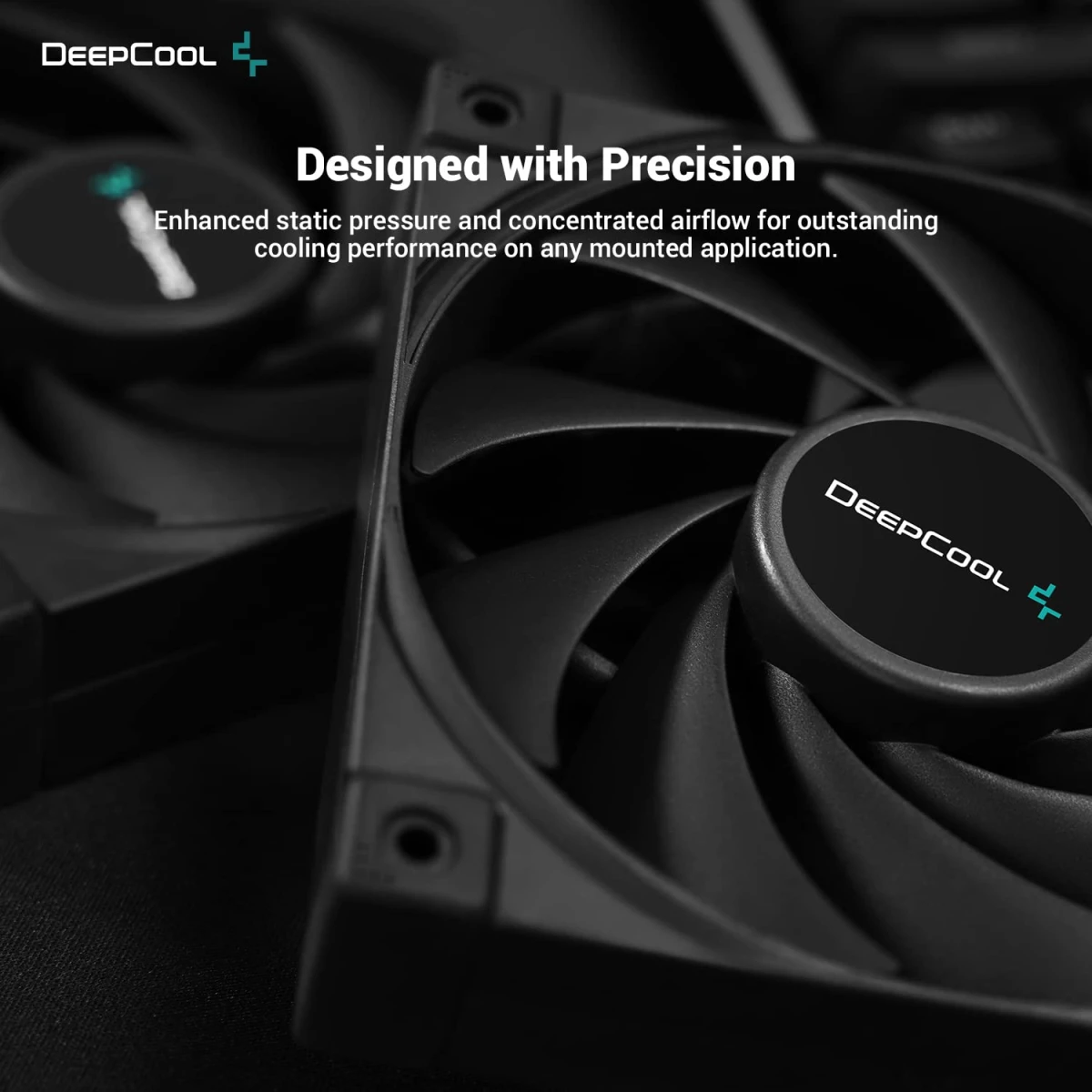 DeepCool FK120 120mm 1850RPM 69CFM 4-Pin PWM High Performance For Cases & CPU Coolers - Black