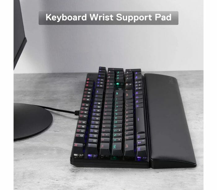 Redragon P037 Meteor L Keyboard Wrist Rest Pad Soft Memory Foam w/ Anti-Slip Rubber Base For 100% 104 Keys Compact Size