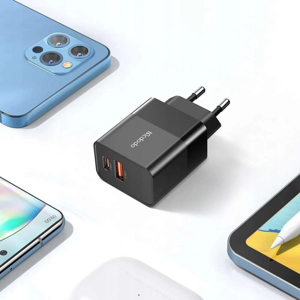 Mcdodo CH-1951 20W Fast Charger with 1x USB Port 1xTYPE-C - Black