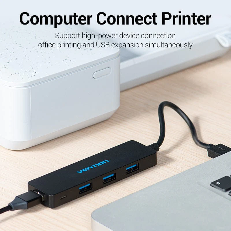 Vention 4 Ports USB3.0 HUB 0.15M Black