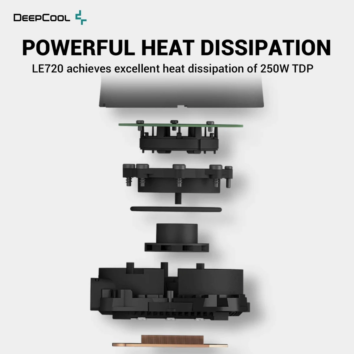 DeepCool LE720 Liquid Cooler 250W TDP AIO 360mm ARGB PWM Fan Copper Heatsink Aluminium Radiator Anti-Leak Tech CPU Water Cooler Intel & AMD