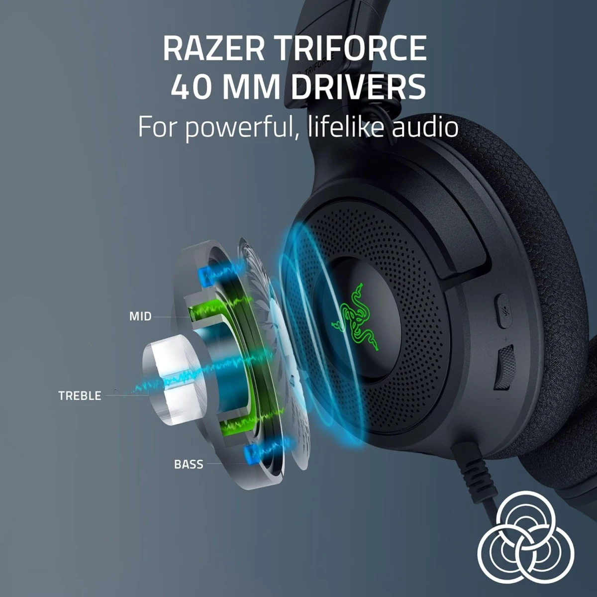 Razer Kraken V4 X Wired 40mm Drivers Cardioid Mic Memory Foam Cushions Chroma RGB Lighting Type C & Type A Cable For PC, Mac, PS5, Nintendo Switch, Steam Deck, Smartphone hover