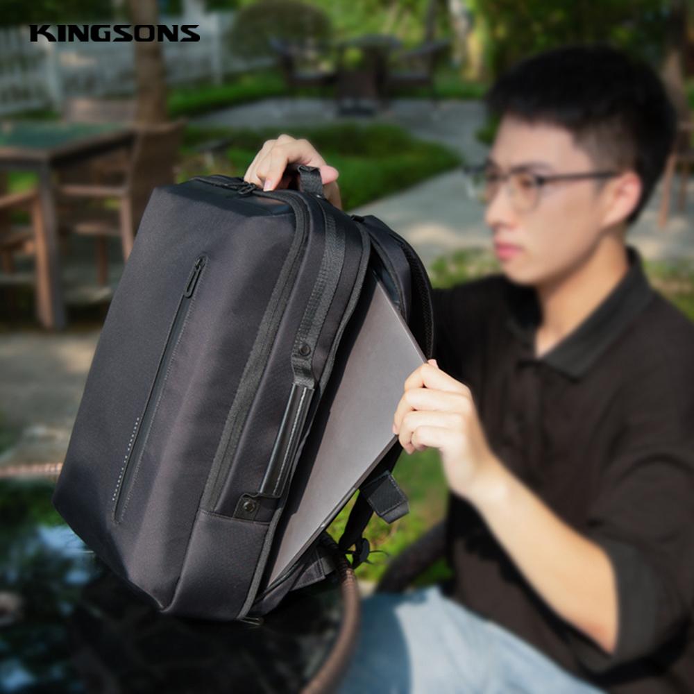 Kingsons KS3223W Laptop Waterproof Backpack 15.6 Inch with Charging Port