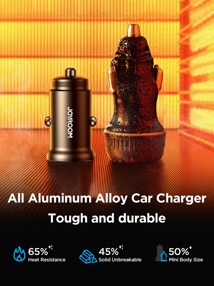 JOYROOM JR-CCN05 30W QC3.0+PD mini Metal Car Charger