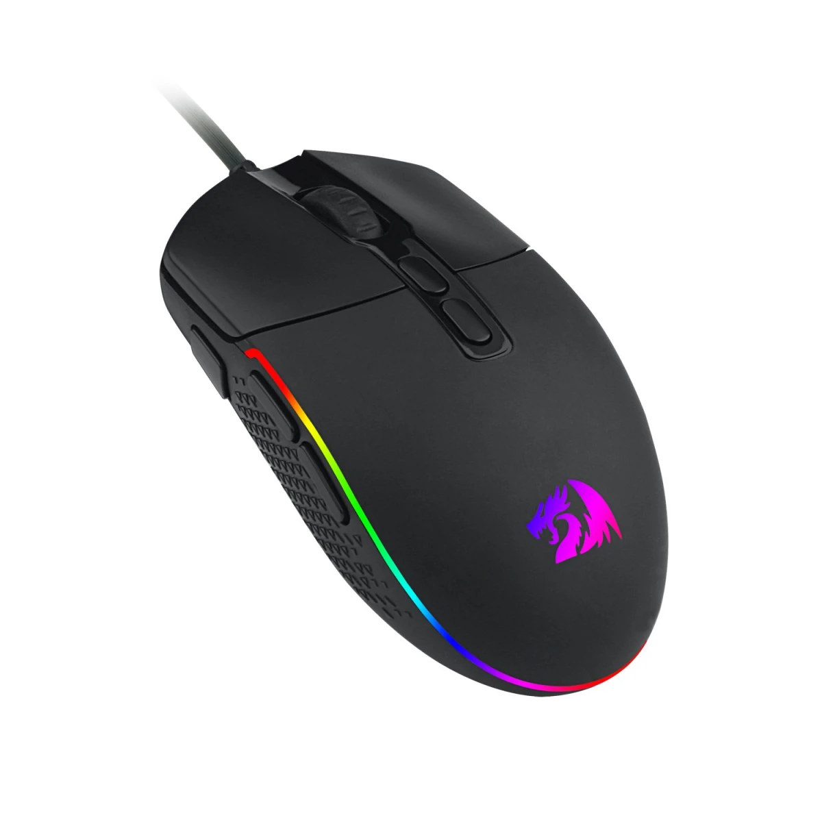 Redragon M719 INVADER Wired Optical Gaming Mouse, 7 Programmable Buttons, RGB Backlit, 10,000 DPI, Ergonomic PC Computer Gaming Mice with Fire Button - Black