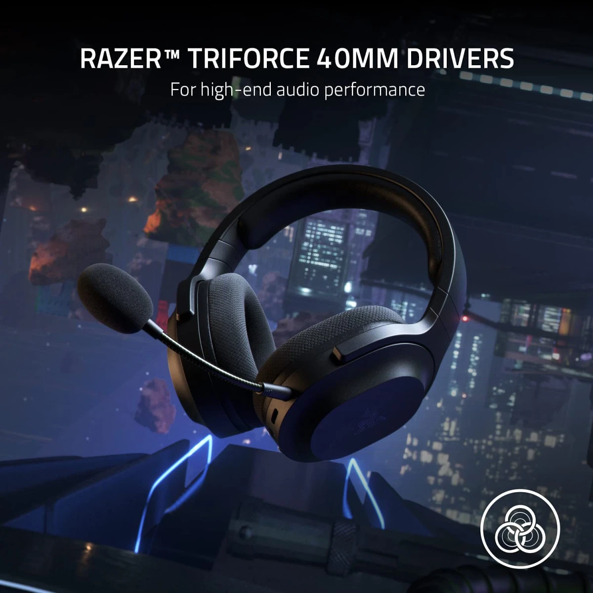 Razer Barracuda X (2022) Wireless & Bluetooth 250g Detachable HyperClear Mic 20 Hr Battery For PC, PS5, Switch, & Android - Black
