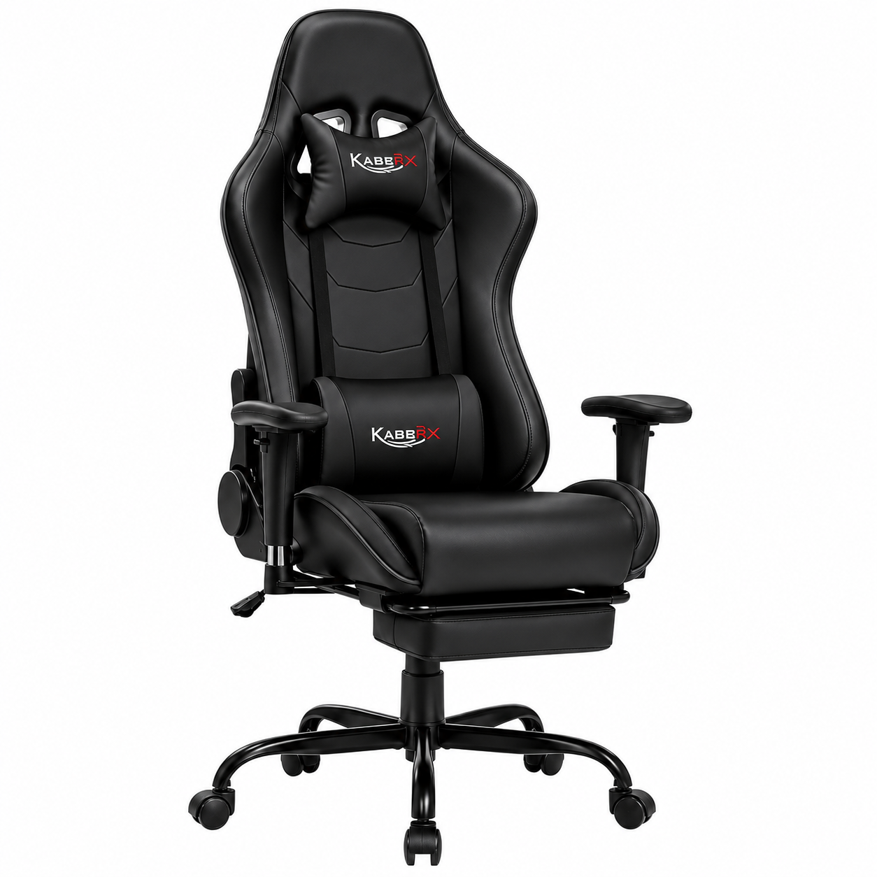 Gaming Chair, Office Chair with Footrest, Ergonomic Gaming Chair, PC Gamer Racing Chair, Adjustable Armrest, Swivel Chair, Massage Lumbar Support, PU Leather