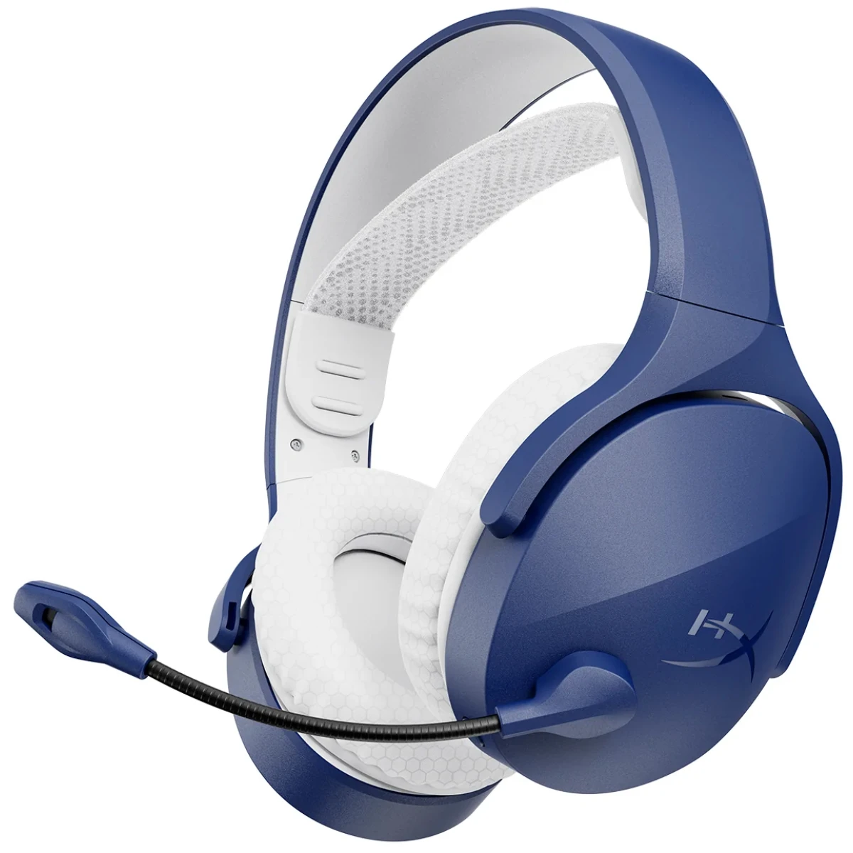 HyperX Cloud Jet Dual Wireless & Bluetooth Gaming Headset Signature HyperX Sound Swivel-to-mute Boom Mic Up to 25 hours of Playtime Intuitive Audio Controls , Blue