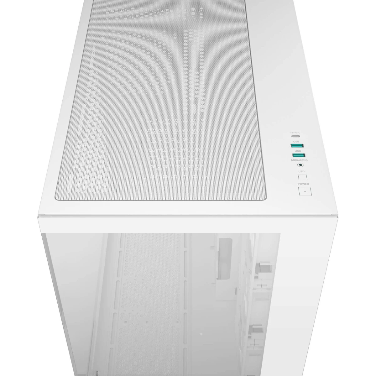 DeepCool CG530 4F Panoramic ATX Mid-Tower Case 4x Pre Installed Fans Dual Chamber, Support Back Connectors & Up to 2x 360mm +280mm Radiators, Front 2x USB3.0 , White