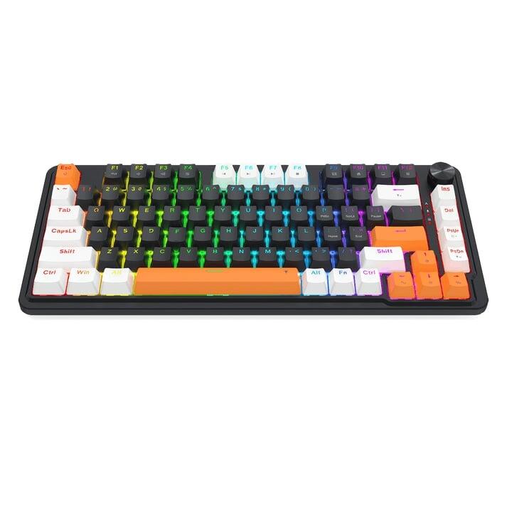REDRAGON LANDSHAKER K714 MAGNETIC HALL EFFECT 75% 81 KEYS HYPER FAST ACTUATION MAGNETIC SWITCHRAPID TRIGGER TECHNOLOGY KNOB CONTROL WIRED MECHANICAL KEYBOARD