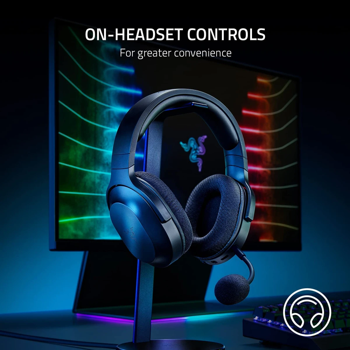 Razer Barracuda X (2022) Wireless & Bluetooth 250g Detachable HyperClear Mic 20 Hr Battery For PC, PS5, Switch, & Android - Black