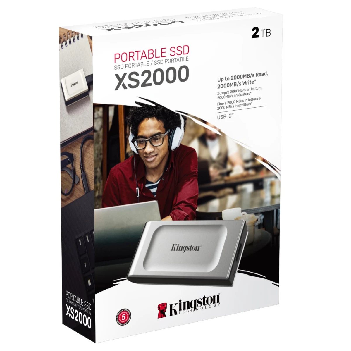 Kingston XS2000 2TB High Performance Pocket-Sized External SSD USB C