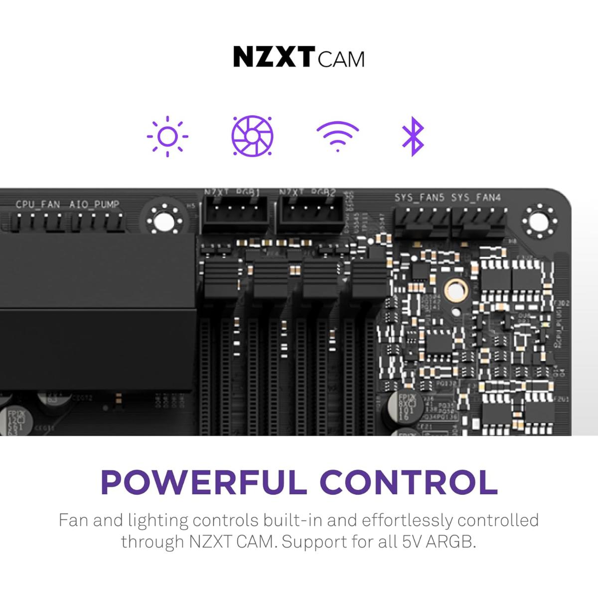 NZXT N7 Z790 Motherboard - N7-Z79XT-B1 - Intel Z790 chipset (Supports 12th, 13th, 14th Gen CPUs) - ATX Gaming Motherboard - Integrated I/O Shield - WiFi 6E connectivity - Bluetooth - Black