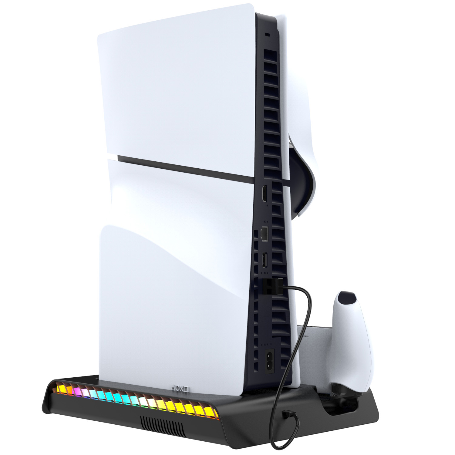 Ps5 Vertical Stand iPega P5S006 -Headset Multifunctional Charging RGB with Cooling for PS5 Slim Black Station